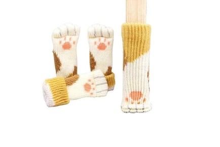 Knitted Cat Paw Socks for Tables and Chairs in 7 Colours