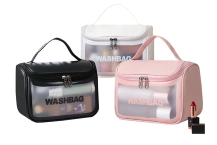 Clear Makeup Storage Bag with Handle - 3 Colours
