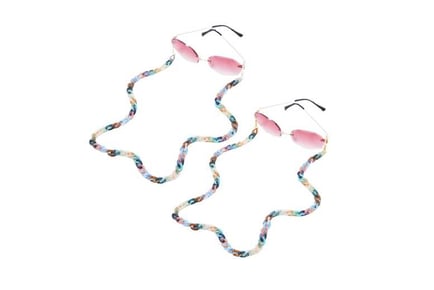 2Pcs Acrylic Sunglasses Chains