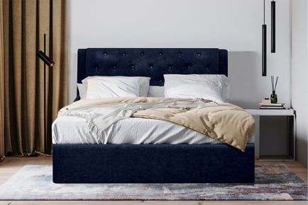 Gas Lift Ottoman Bed Frame & Headboard - 5 Colours & 4 Sizes