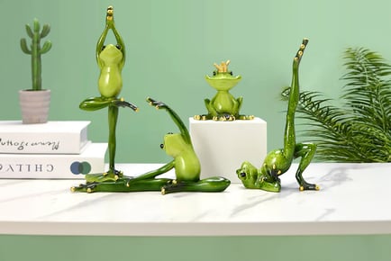 Mini Resin Yoga-Pose Frog Garden Ornament - 13 Styles