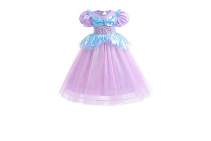 Girls' Sequin Mermaid Princess Party Dress - 6 Sizes
