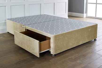 Luxury Reinforced Divan Bed Base with Storage & Colour Options!