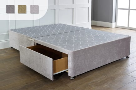 Luxury Reinforced Divan Bed Base with Storage & Colour Options!
