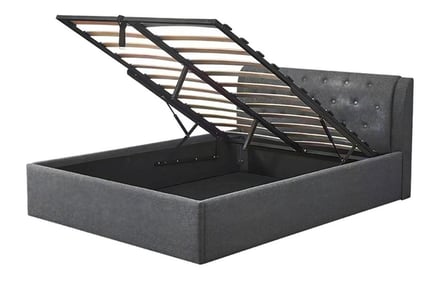 Gas Lift Ottoman Bed Frame & Headboard - 4 Colours & 4 Sizes!