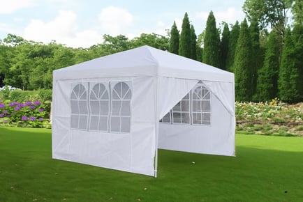 3m x 3m Garden Pop-Up Gazebo w/ Adjustable Height - 2 Colours