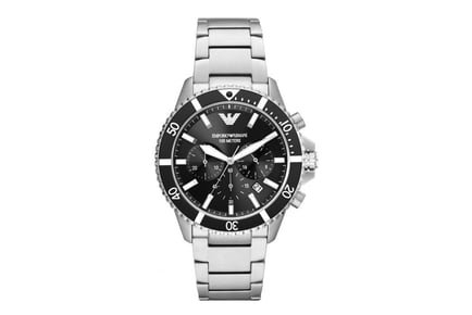 Men's Steel Grey Emporio Armani Diver Chronograph Watch AR11360