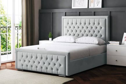 Upholstered Bed Frame w/ Headboard & Optional Gas Lift - 6 Sizes