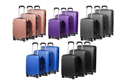 Three-piece Hard Shell Suitcase Set - 5 Colours!