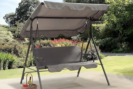 3 Seater Swing Chair Garden Furniture with Adjustable Canopy