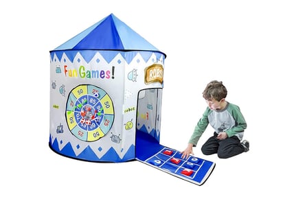 Kids Interactive Pop-Up Tent with Built in Games- 2 Colours