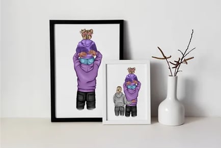 Personalised Daddy & Daughter Print