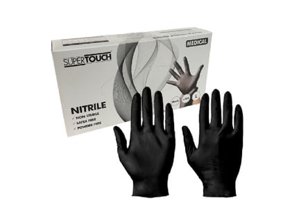 100 Supertouch Nitrile Gloves - 3 Sizes
