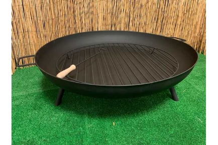 XL Garden Fire Pit With Grill & Poker