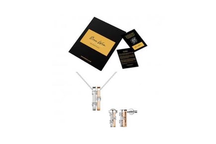 Crystal Solitaire Two Bar Jewellery Set