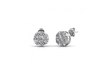 Pave Round Earrings