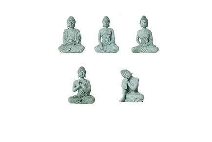 Meditation Buddha Desktop Sculpture in 2 Sizes and Multiple Designs