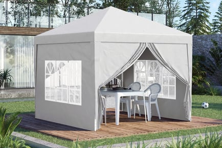 3m x 3m Pop Up Garden Leisure Gazebo Marquee - 6 Colours