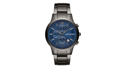 Men's Emporio Armani Renato Chronograph Watch with Blue Dial