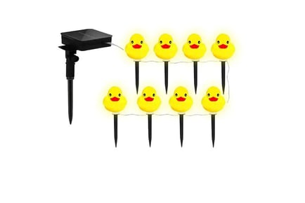 Solar Outdoor Yellow Duck String Lights!