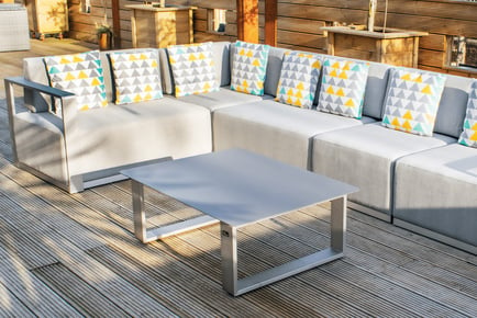 9-Seater Oslo Premium Aluminium Outdoor Sofa Dining Set!