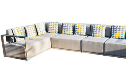 9-Seater Oslo Premium Aluminium Outdoor Sofa Dining Set!