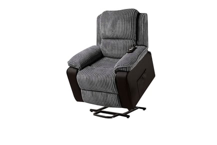 Merida Upholstered Dual Motor Rise and Recliner Armchair in Brown or Grey