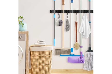 Over The Door Mop Broom Clip Holder