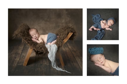 New Born Photoshoot Session with 7inch x 5inch Framed Picture