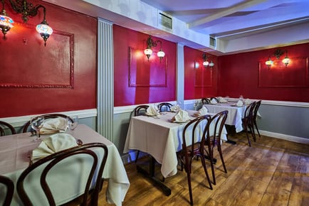 Three-Course Indian Dining with a glass of Wine, Beer or Prosecco each for Two - Wine Bottle Upgrade -Strand, London