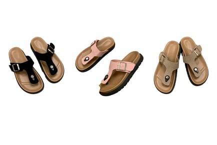 Birkenstock Inspired Buckle Sandals - 5 Sizes, 3 Colours