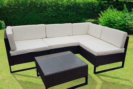 4-Seater Modular Rattan Set - Design the Way You Like!