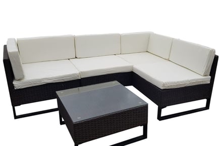 4-Seater Modular Rattan Set - Design the Way You Like!