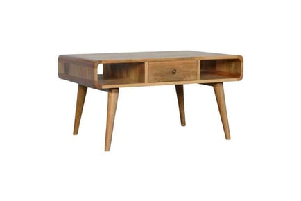 Curved Oak-ish Coffee Table