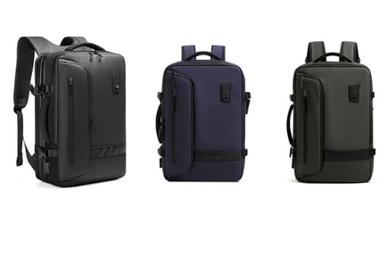 Expandable Built-in Vacuum Charging Cabin Backpack - 22L to 35L!