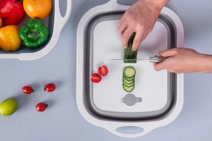 Multifunctional Foldable Strainer and Cutting Board