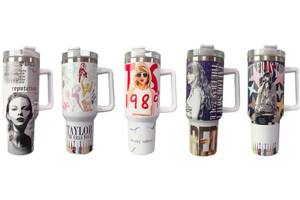 40oz Taylor Swift Inspired Tumbler with Handle & Straw - 10 Designs!