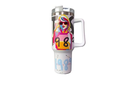 1.1L Taylor Swift Inspired Insulated Tumbler with Straw - 10 Designs!