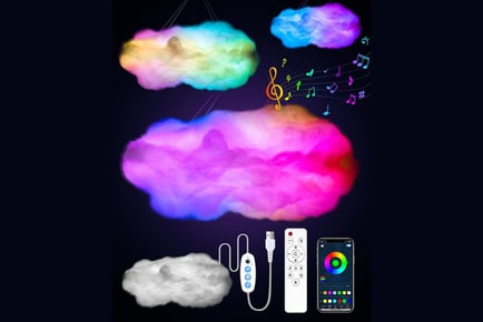 Rhythm Sync LED 3D Cloud Light with App & Voice Control!