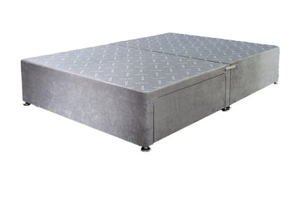 Grey Chelsea Divan Bed Base with 6 Sizes- Optional Storage!