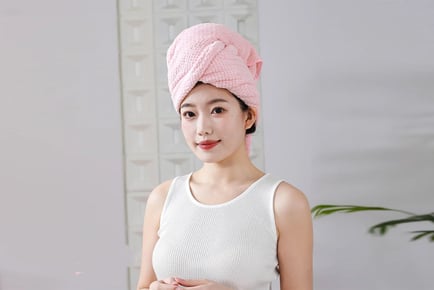 Microfibre Super Absorbent Hair Towel Wrap - 4 Colours
