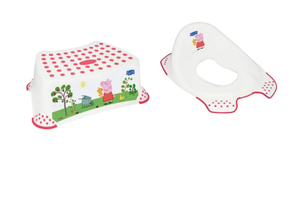 Kids' Peppa Pig Toilet Training Seat & Step-Up Stool Set