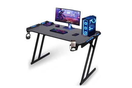 Gaming Desk with LED Lights in 2 Options