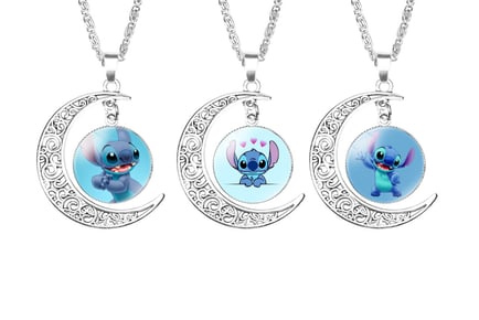 Women's Lilo & Stitch Inspired Moon Necklace - 13 Styles