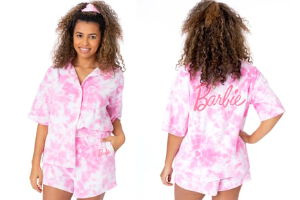 Women's Barbie Shirt, Shorts & Scrunchie Co-Ord Set - 6 Sizes