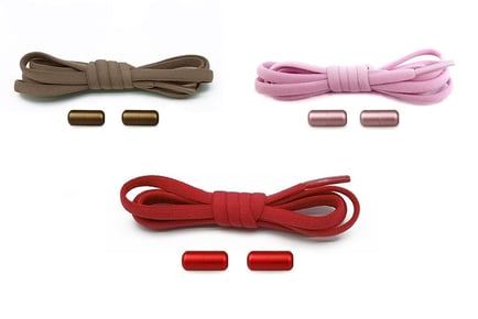 Tieless Shoelaces with Lock - 3 Pack Options & 13 Colours