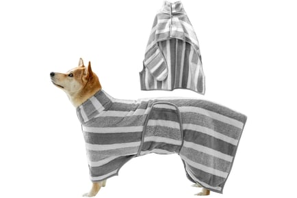 Super Absorbent Pet Bathrobe Towel - 3 Sizes