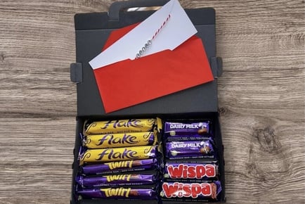 Letterbox Chocolate Gift Box & Personalised Bracelet