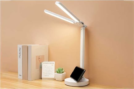 Foldable Double Head LED Desk Lamp