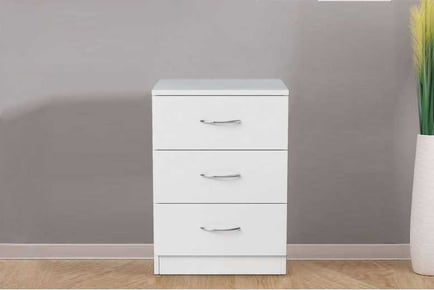 Nest Bedside Table 3 Drawers 4 Colors!